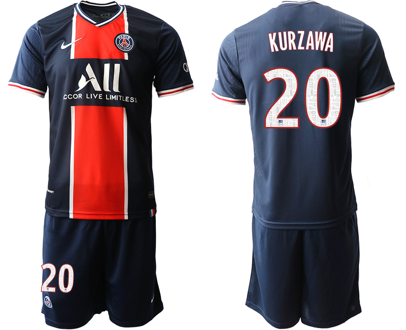 Men 2020-2021 club Paris St German home #20 blue Soccer Jerseys